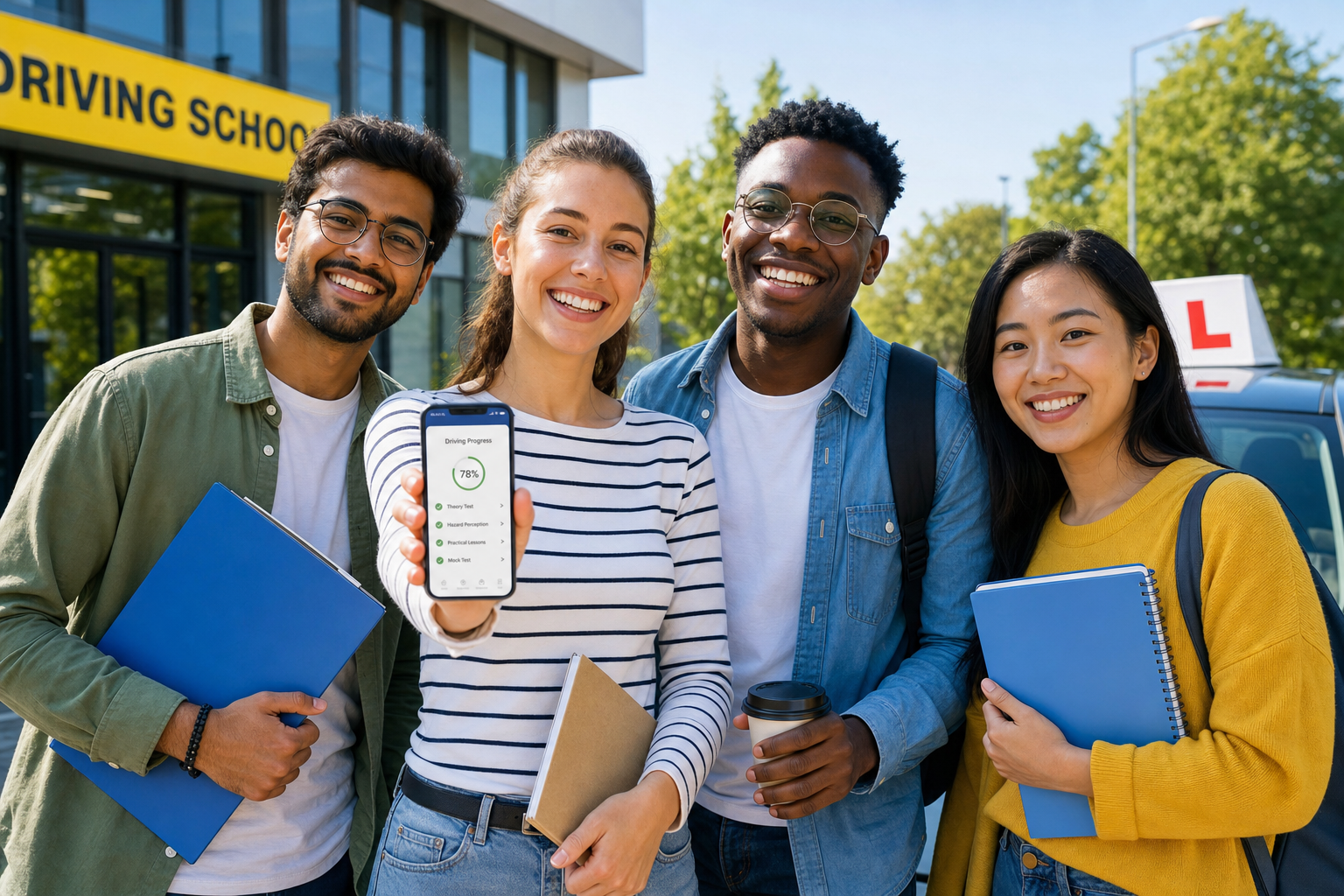 Happy Indian student